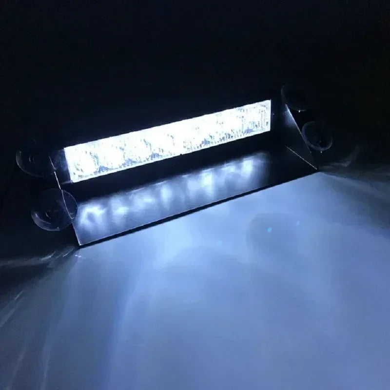 8LED Car Police Lights Strobe Light 12V Emergency Signal Lamp Light Auto Truck Flashing Windshield Flash Warning LightInstrument