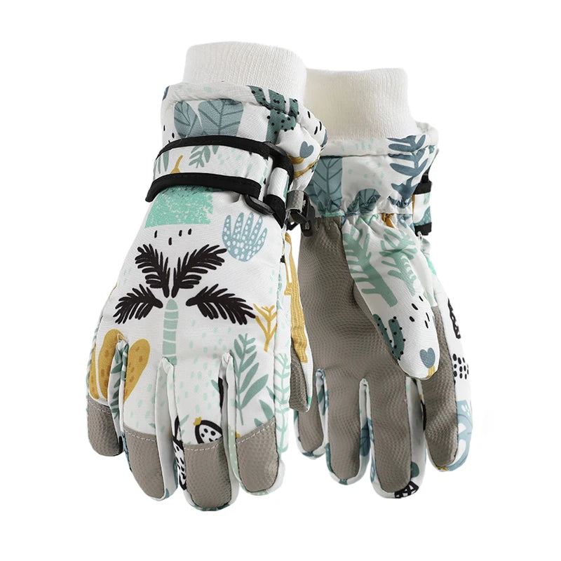 Cute Children's Ski Gloves, Waterproof, Touchscreen Compatible, Winter Children's Outdoor Gloves, Windproof And Warm