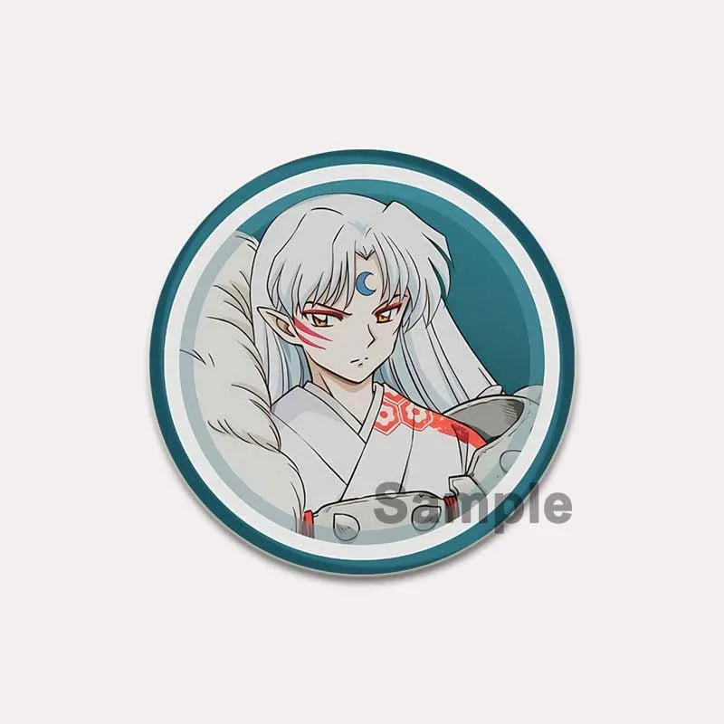 Comic Brooches about Sesshomaru and Rin,Cosplay Cartoon Badge Handmade Cute Enamel Pins for Backpack Clothes Collar Accessories