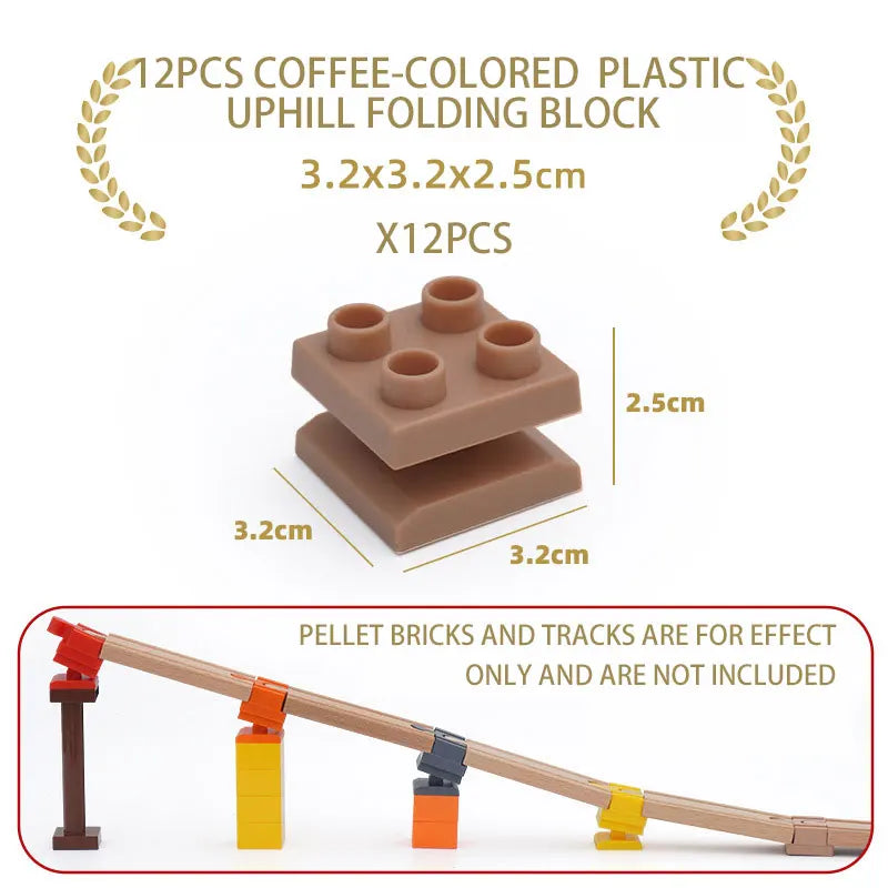 NEW Wooden Track Connector Set Building Block Connection Adapters Train Track Railway Rail Toy DIY For Kids Birthday Xmas Gifts