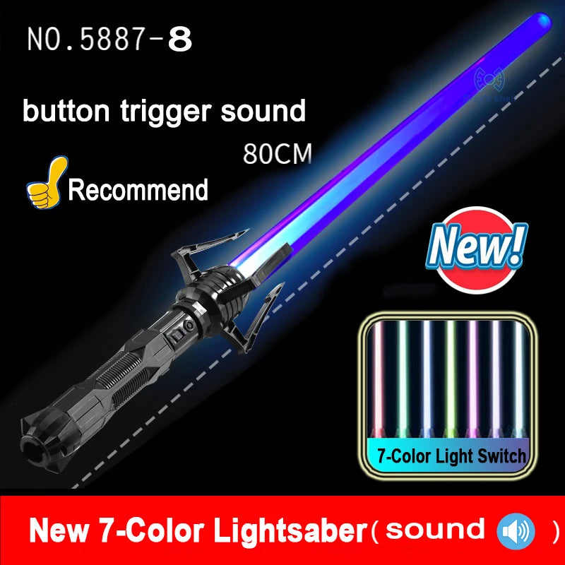 Premium RGB Lightsaber - 7 Color Changing LED Laser Sword with Sound