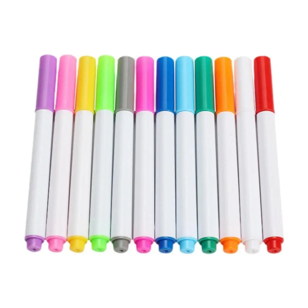 12x Liquid Chalk Markers Kit Wet Erase Blackboard Signs for Leathers