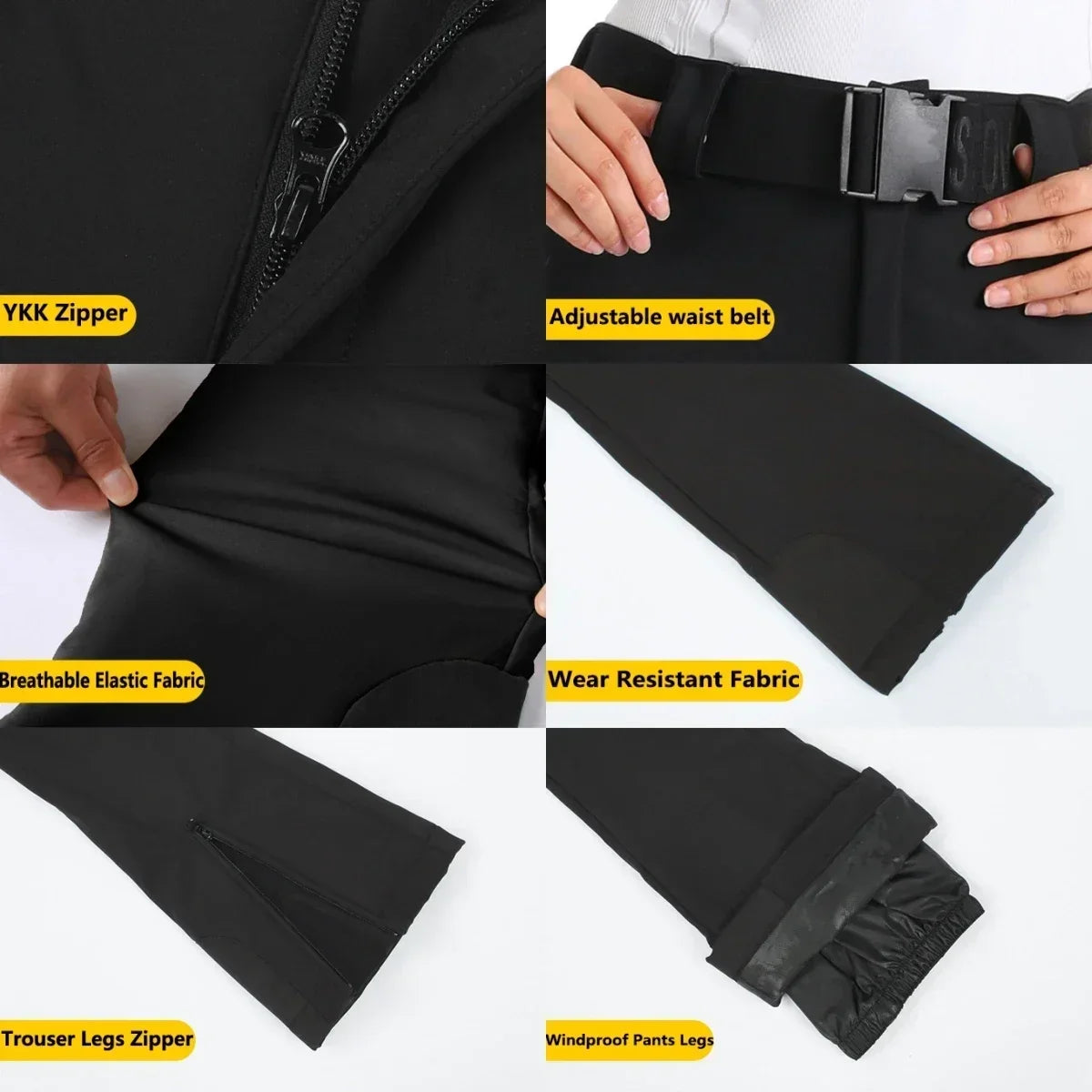 Snowboarding Pants Winter Thermal Skiing Pants New Slim Fit Women Snow Trousers Waterproof Clothes Outdoor Windproof Ski Pants