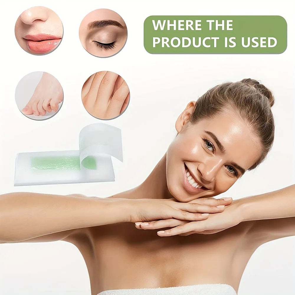 24/48 Pieces Viilife Facial Wax Strips Facial Hair Removal Quick and Painless Hair Removal Kit for All Skin Types