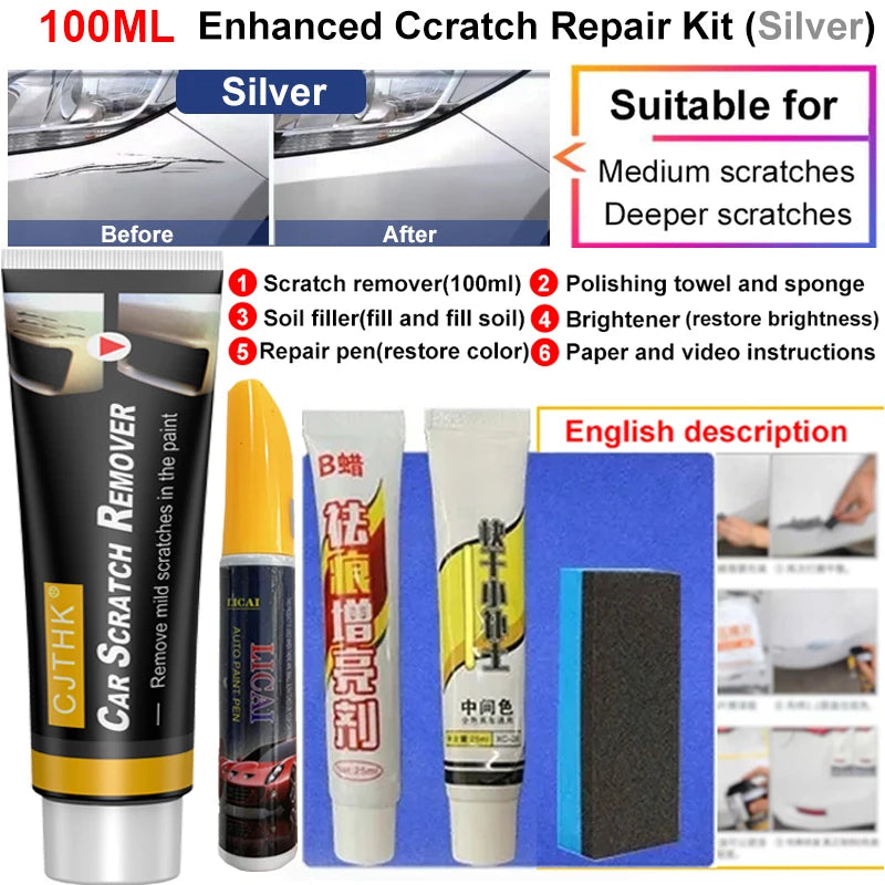 Professional Car Scratch Remover - Paint Repair Polishing Compound Wax
