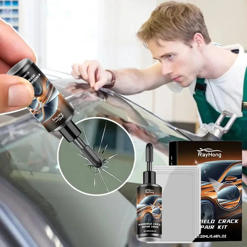 Professional Windshield Crack Repair Fluid - DIY Glass Restoration Kit