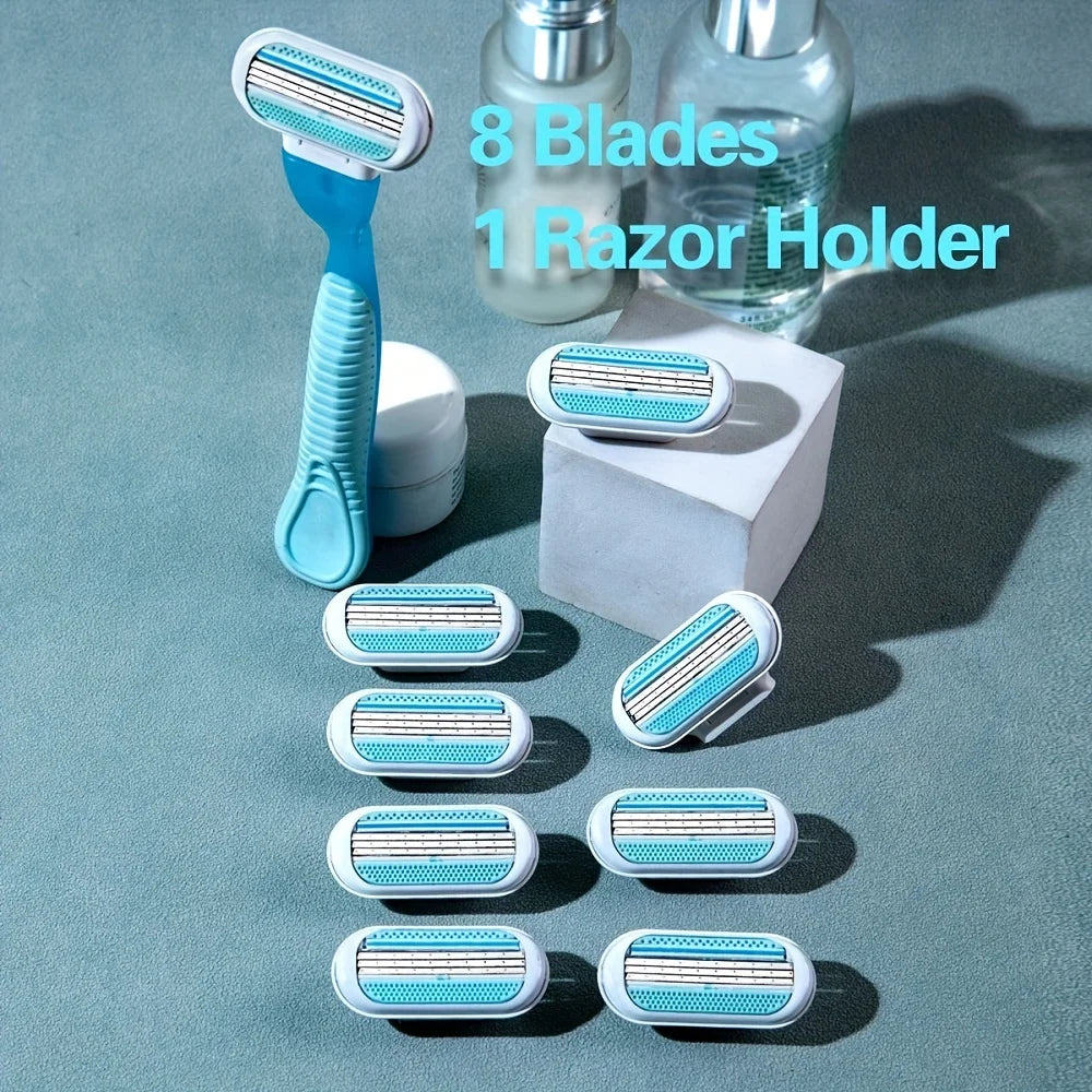 Women's Safety Razor Blade, Suitable for Legs/armpits/bikinis, Suitable for Mixed Skin, Hair Removal and Shaving Accessories