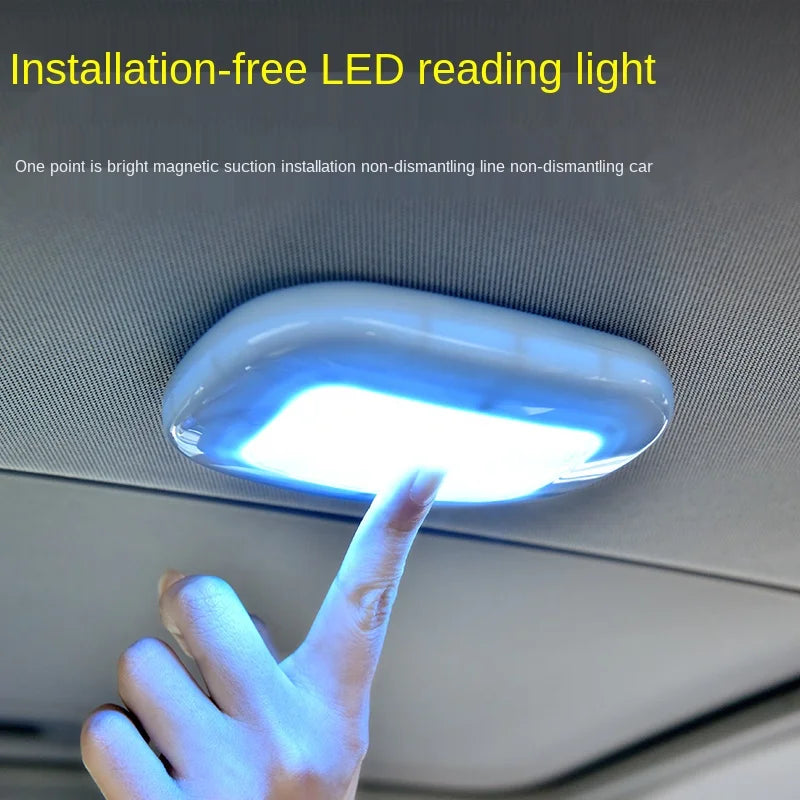 Premium 10 LED Car Ceiling Light - USB Rechargeable Magnetic Dome Lamp