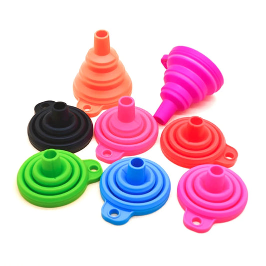 Collapsible Silicone Funnel - Food Grade Kitchen Funnel for Bottles