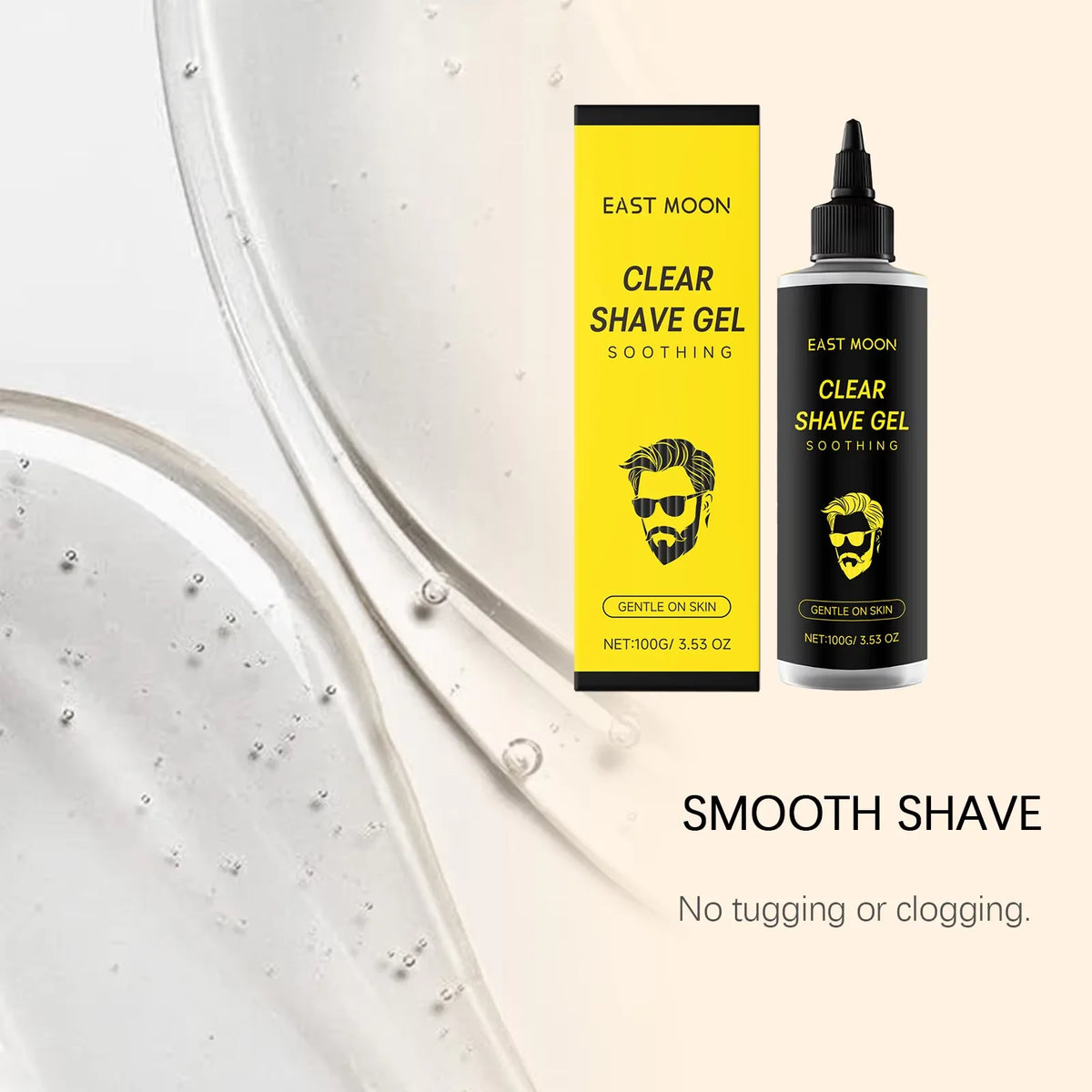 East Moon Man Shaving Care Gel Relieving Red Sooth Pain Moisturize Damage Growth Inhibition Painless Shave Body Hair Remove Gels