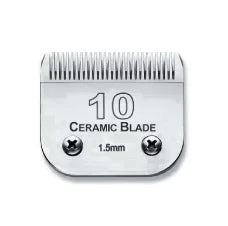 10# Detachable Dog Pet Cat A5 Clipper Blade Compatible With Most Andis, Oster, Wahl KM 10 Clippers，Ceramic & Carbon Steel Blade