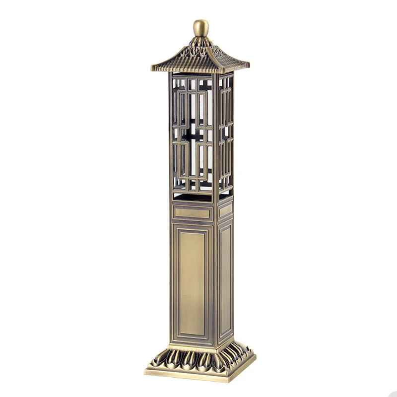 Chinese Style Pavilion Vertical Incense Burner Home Indoor Creative Zen Sandalwood 21cm Line Incense Holder Fragrance Ornaments