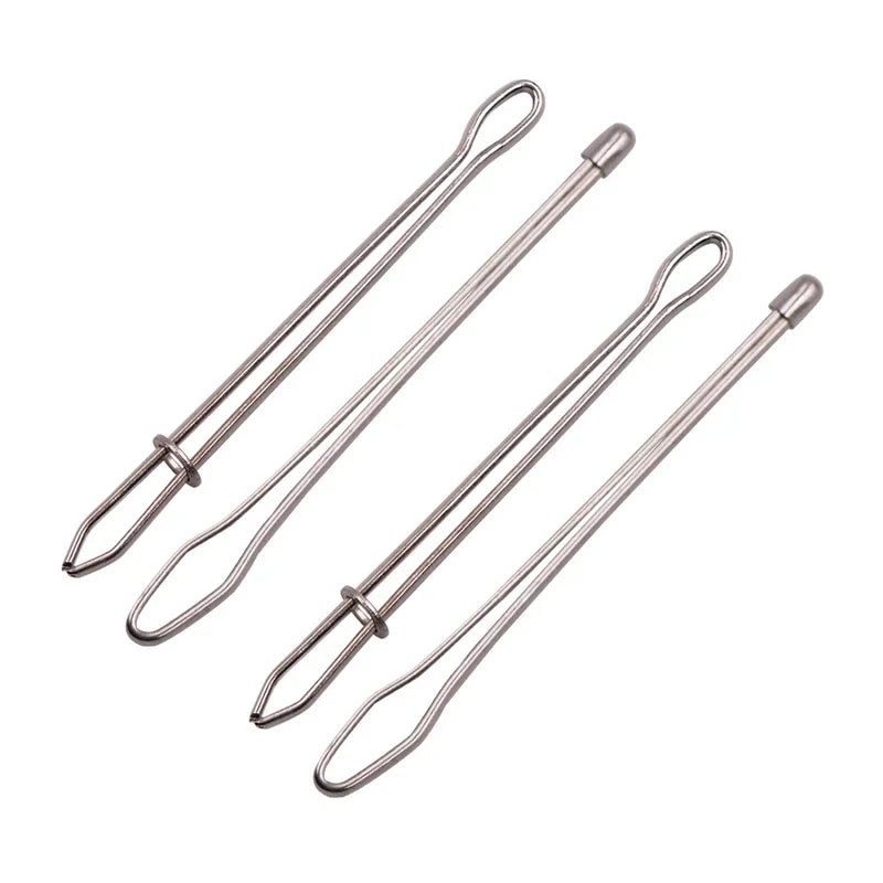 2/4pcs Stainless Steel Cited Clips Elastic Belt Wearing Rope Weaving Tool Bag Wrap Rope Wearing Sewing Accessories Sewing Tools