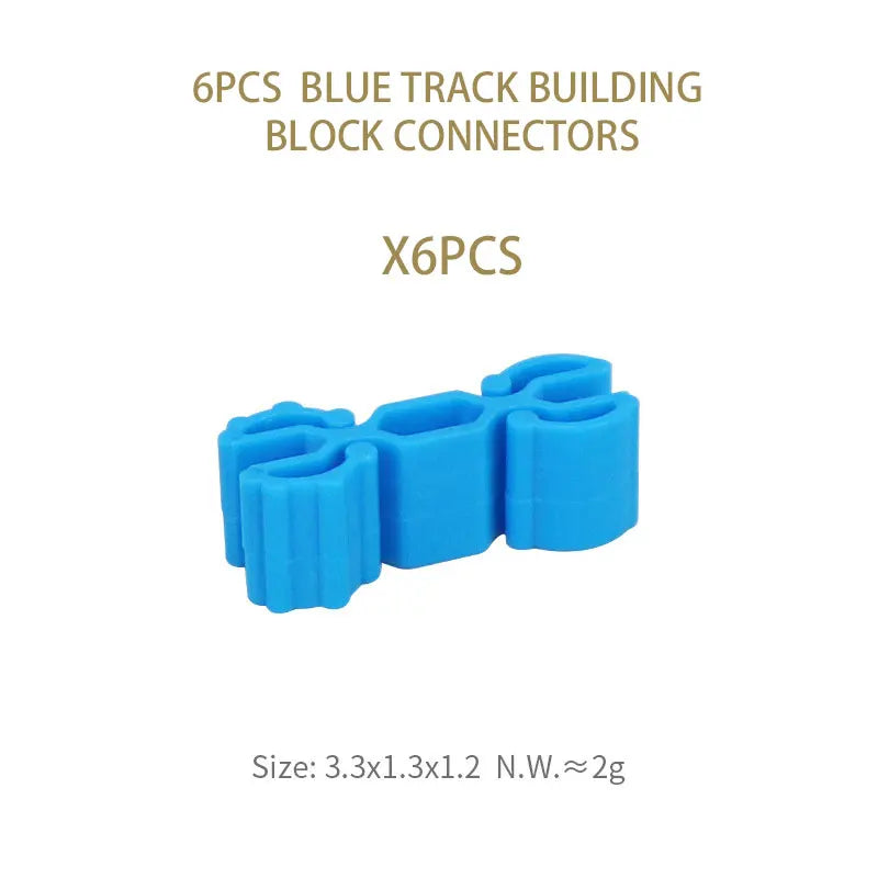 NEW Wooden Track Connector Set Building Block Connection Adapters Train Track Railway Rail Toy DIY For Kids Birthday Xmas Gifts