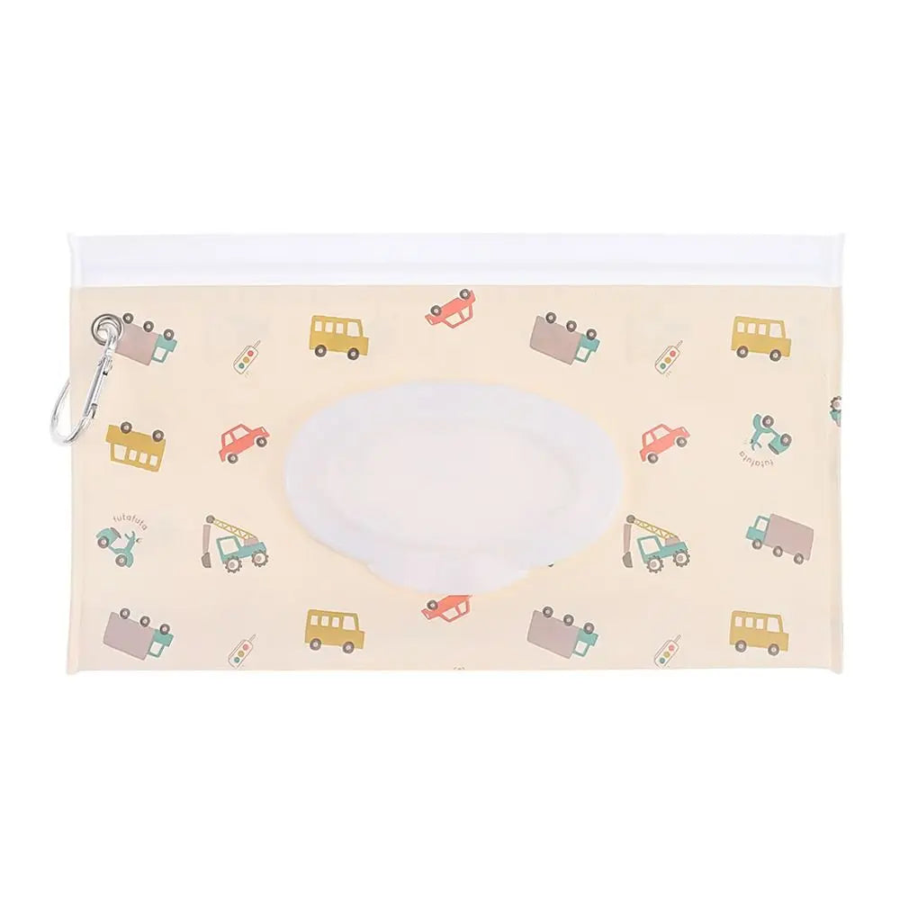 Hot Refillable EVA Wet Wipes Bag Cosmetic Pouch Tissue Box Wipes Holder Flip Cover Snap-Strap Carrying Case Stroller Accessories