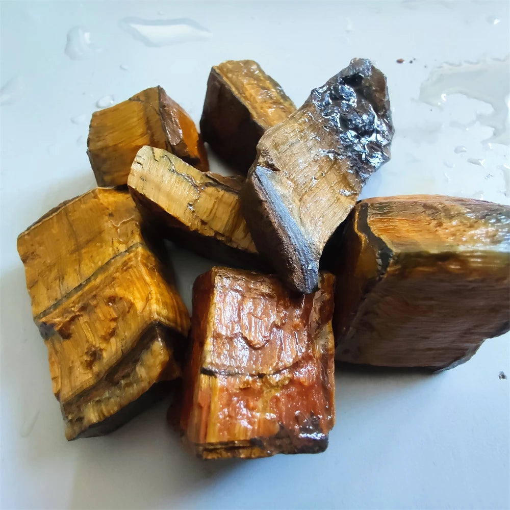 Natural Blue Tiger‘s Eye Stone Unleash the Healing Power within Reiki Healing Home Decoration Stone Mineral Specimens Crystal