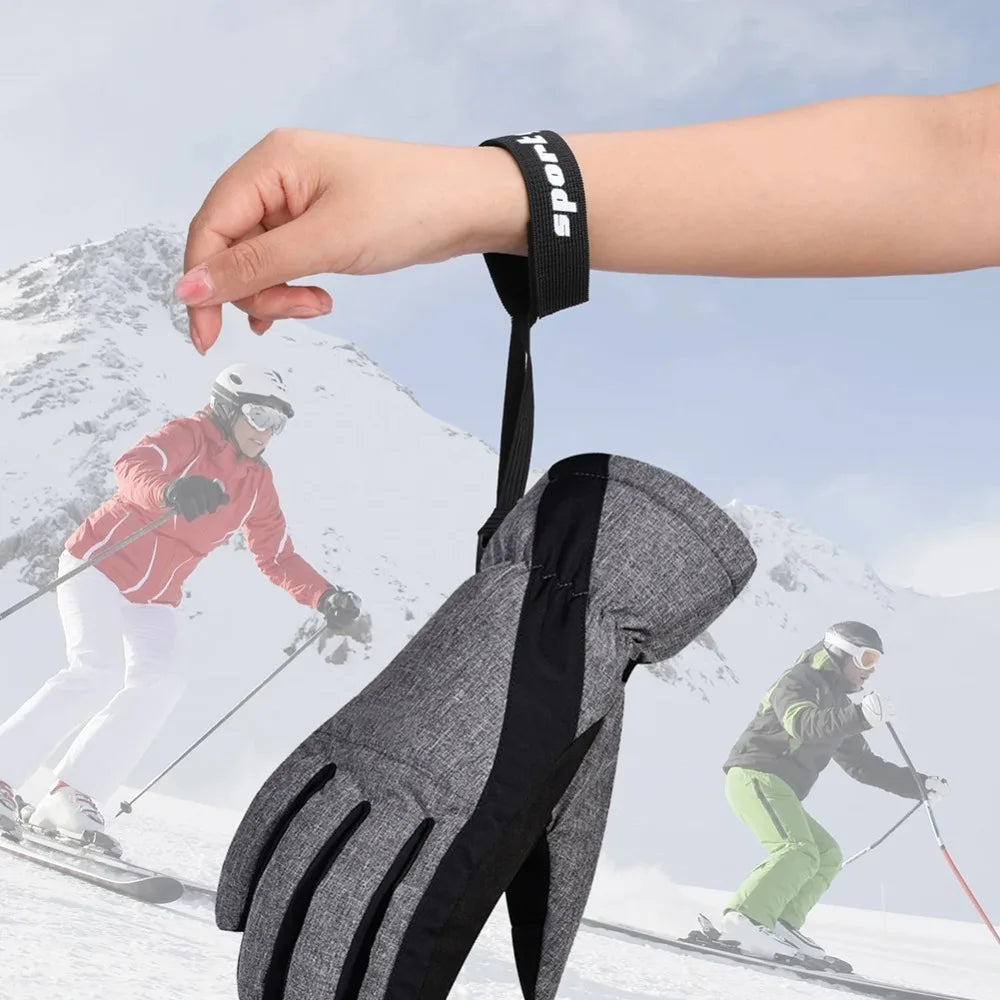 4PCS Elastic Wrist Straps for Ski Snowboard Gloves Adjustable Ski Glove Lead for Men and Women Sport Skiing Glove Safet-y Strap