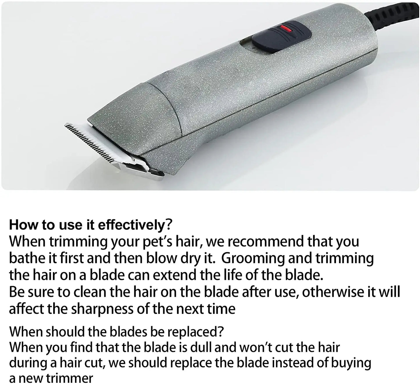 10# Detachable Dog Pet Cat A5 Clipper Blade Compatible With Most Andis, Oster, Wahl KM 10 Clippers，Ceramic & Carbon Steel Blade