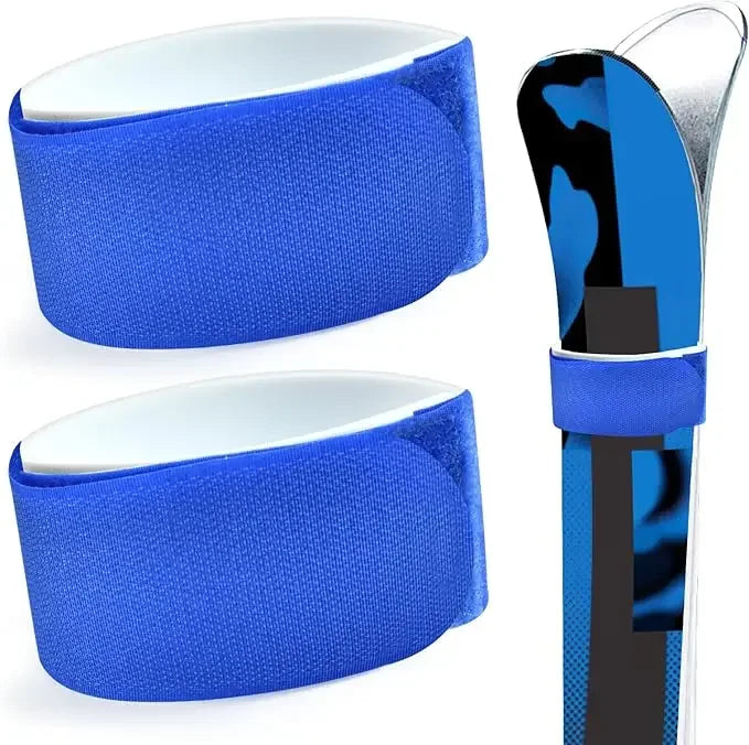 Adjustable Ski Wrap Straps Skis Band Storage Ski Fastener Tape Ski Storage Tie with Protective Pad Skis Accessories Winter Sport
