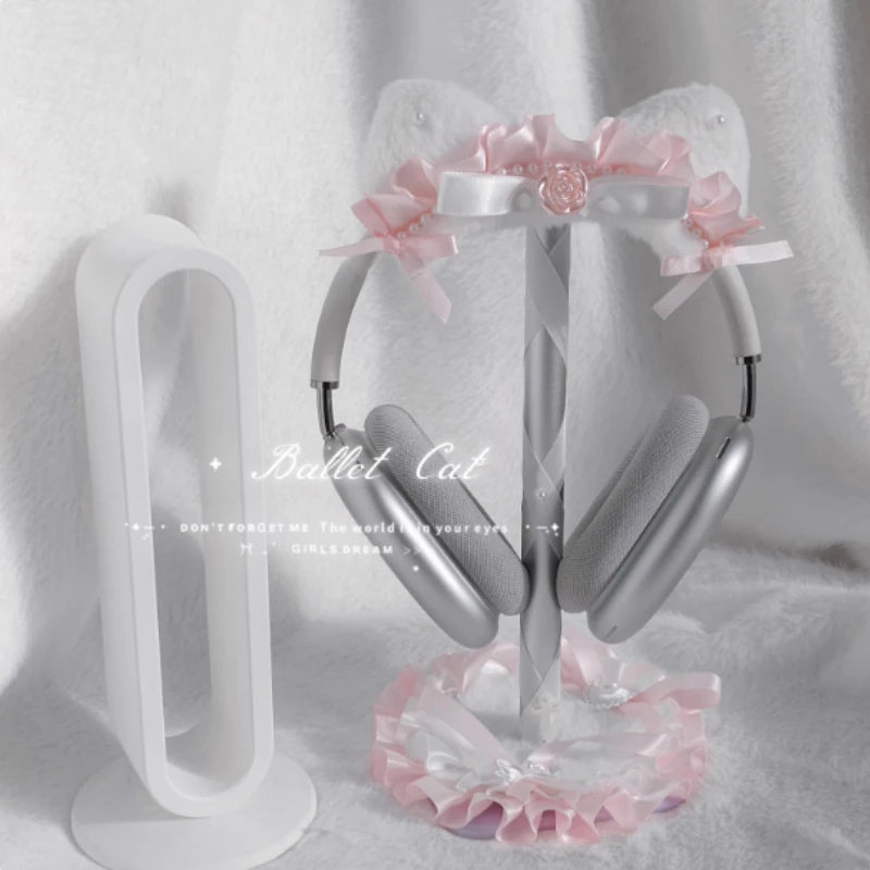 Plush Headphone Stand Customized Cute Headphone Storage Rack Desktop Gaming Esports Earphone Display Stand Headphone Accessories