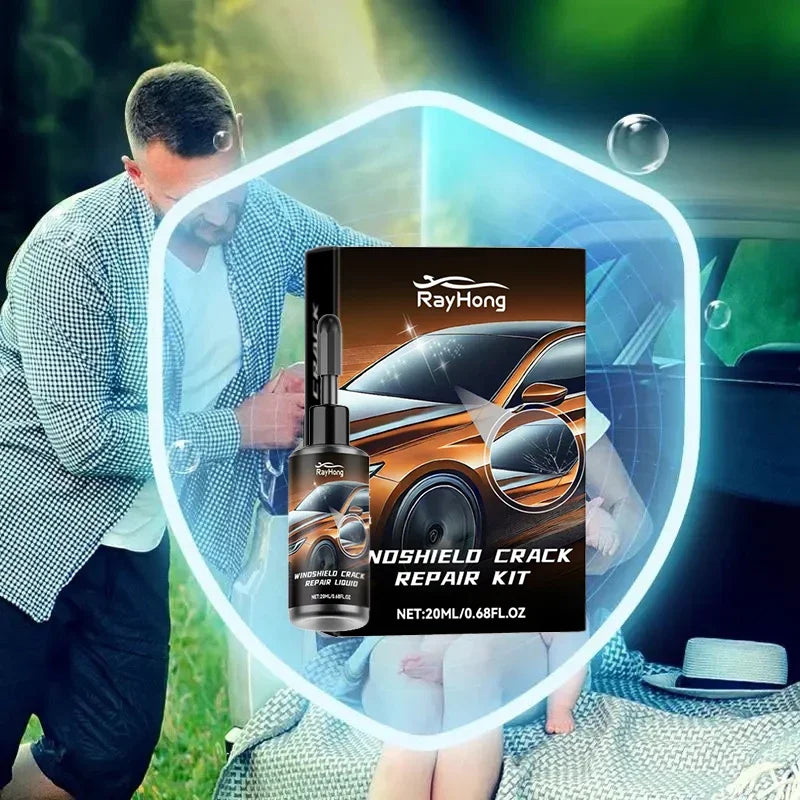 Professional Windshield Crack Repair Fluid - DIY Glass Restoration Kit