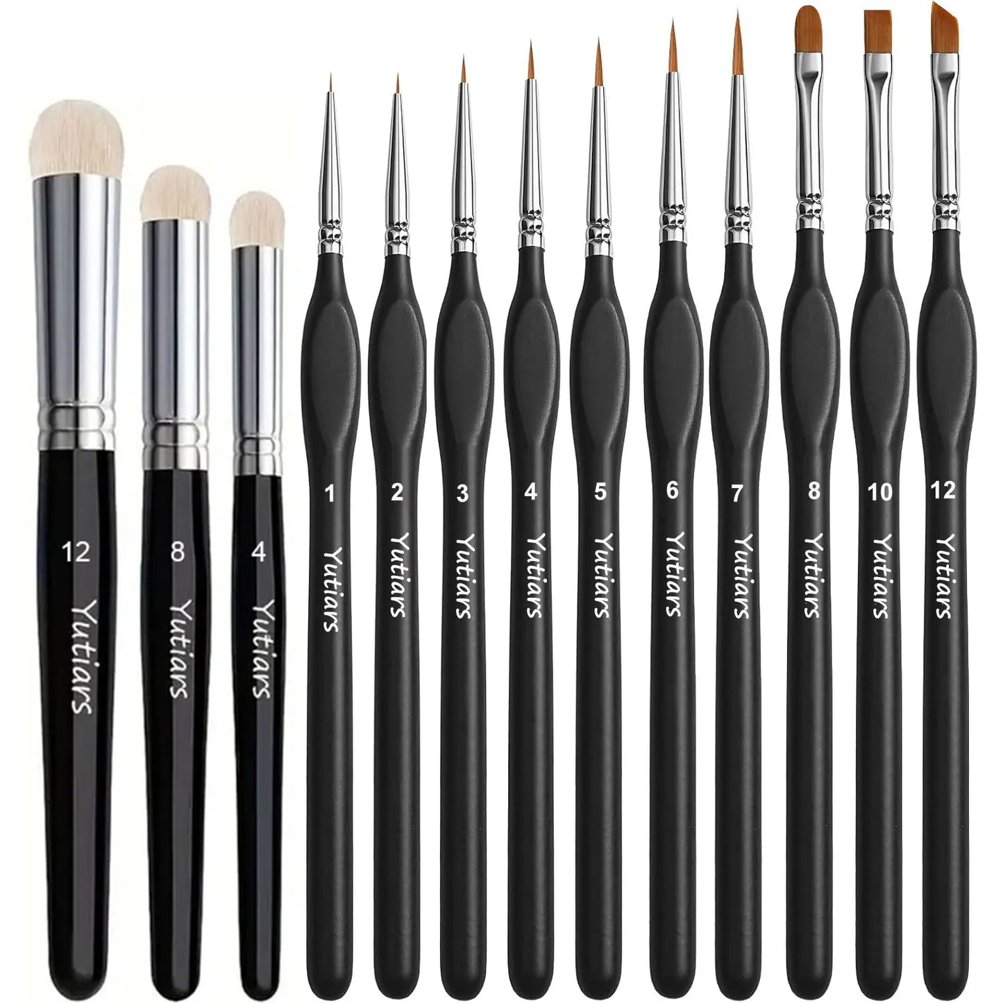Miniature Paint Brushes Drybrush-13pcs Micro Detail Paint Brush Set, Small Fine Detail Brushes for Acrylic, Watercolor, Oil