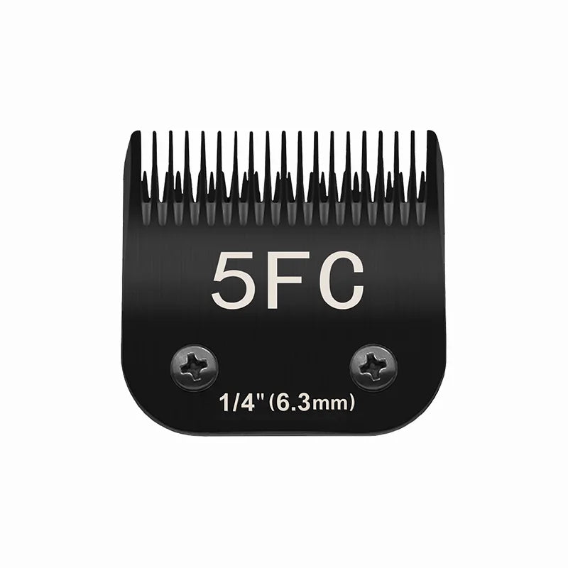 Black 4FC#5FC#7FC#10#15# Blade Dog Grooming, Detachable Pet Clipper Blade, Made of Stainless Steel Blade Compatible