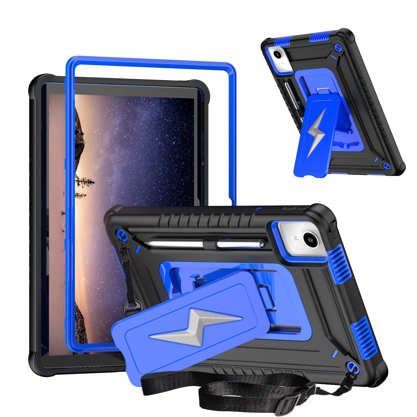 For Lenovo Tab M11 Xiaoxin Pad 2024 11" TB331FC 330FU  Kids Shockproof Tablet Protector Case  With Shoulder Strap and Kickstand