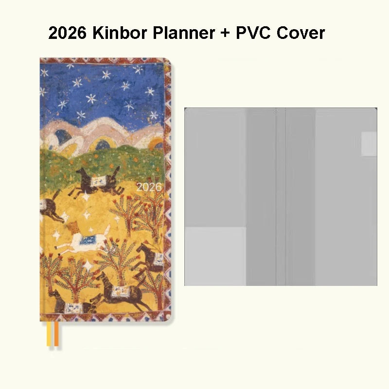 Kinbor 2026 One Page A Week Daily Time Weekly Planner Book Organizer Schedule Books Self Disciplined Punch Efficiency Manual