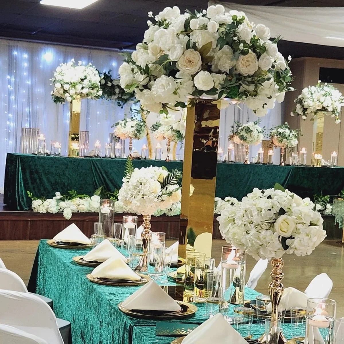 Metal Vase & Stainless Steel Flower Stands | Wedding Table Centerpieces – Road Lead Decor for Party Events