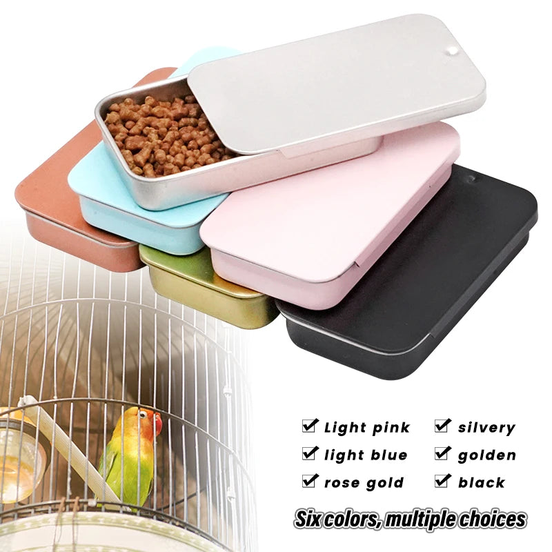 1 Pc Bird Feeding Handheld Feeder Mini Feeding Box Multiple Colors Bird Training Food Jar Bird Growth Training Interactive Toy