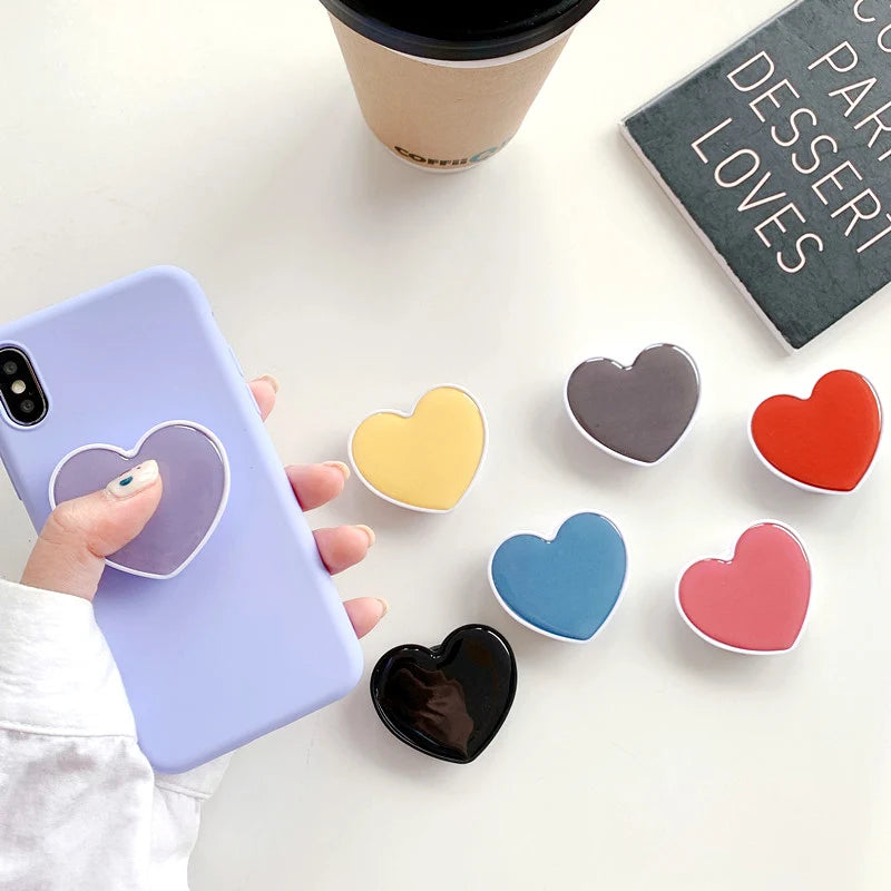 Premium Heart-Shaped Phone Grip - Universal Expanding Stand & Holder