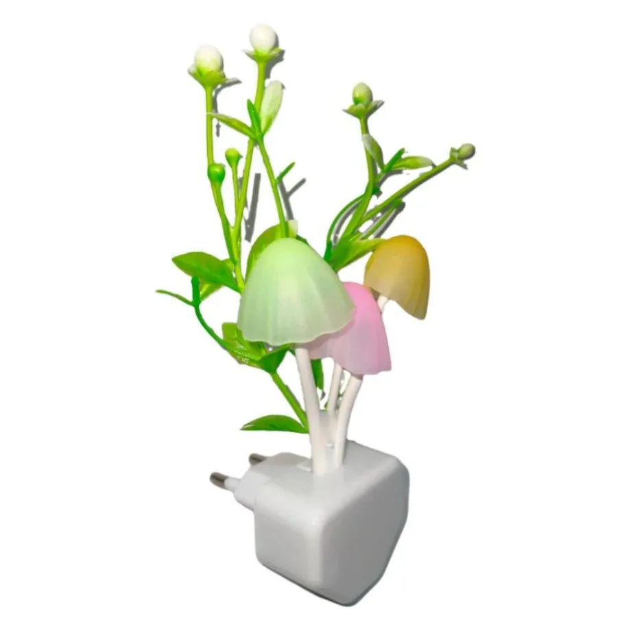 LED Mushroom Night Light with Automatic Sensor - EU/US Plug