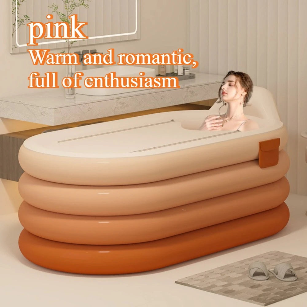 1 unit of household adult inflatable bathtub for children's bathing, thick bathtub for portable storage, ice bath,steam bath tub