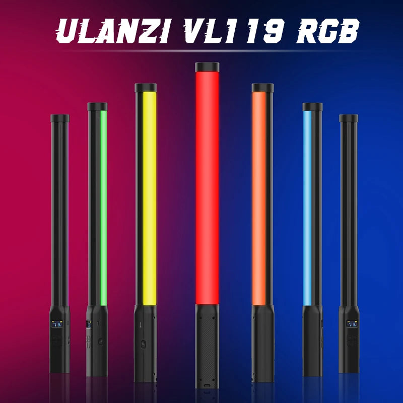 Ulanzi VL119 RGB Handheld LED Light Wand - 19.68" Professional Photography Stick Light with CRI 95+ (2500K-9000K)