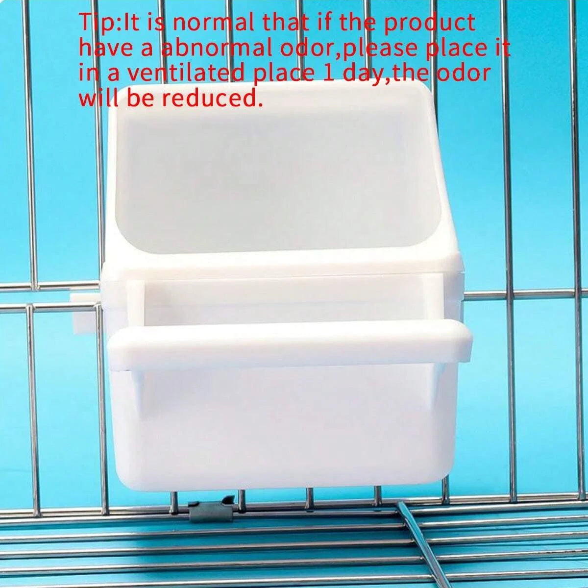 1pc-Acrylic feeding tool for small poultry, splash proof bird food container