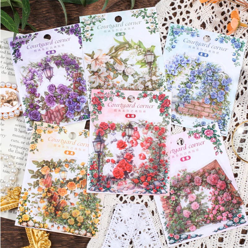 30pcs/bag Kawaii Stationery Stickers courtyard corner Junk journaling stickers DIY Planner Decorative Scrapbooking Supplies