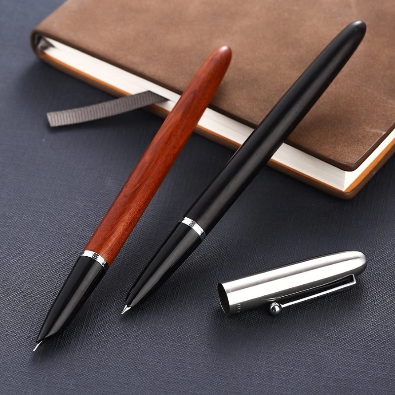 JINHAO 51A Fountain Pen Wooded Pen 0.38mm F Nib Ink Pens for Writing Finance School Office Supplies Stationery PK 9019 9013