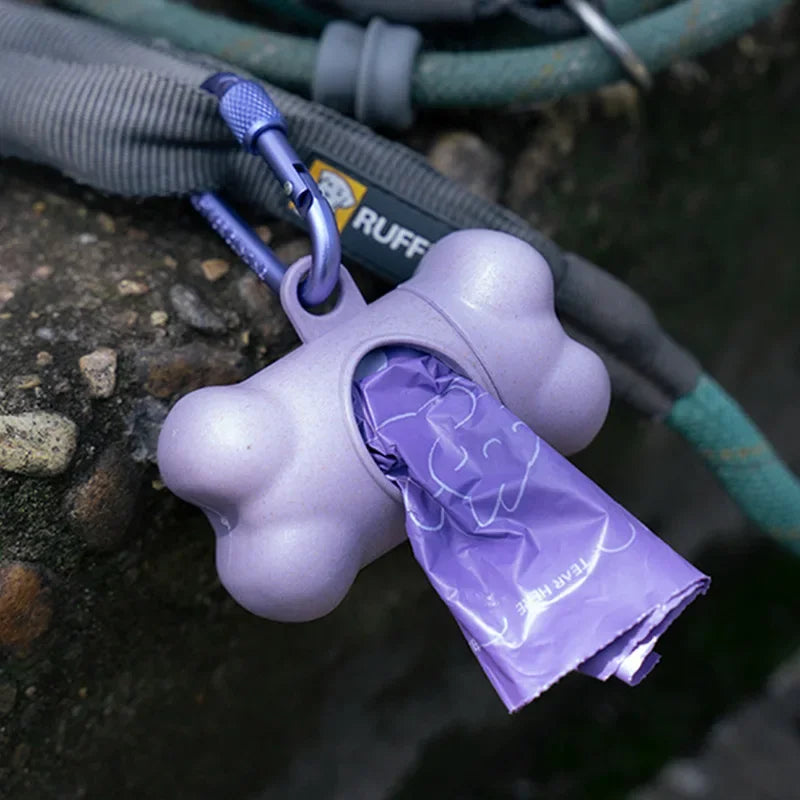 Pet Dog Poop Bag Bone Shape Dispenser Waste Garbage Carrier Holder Dispensers Poop Bag Dogs Trash Cleaning Tool Dog Pet Products