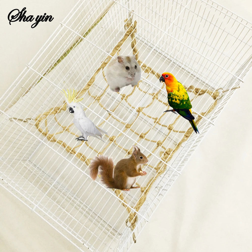 Bird Toy Parrot Rope Climbing Net Bird Supplies Gnawing Toy Parrot Adventure Adventure Toy