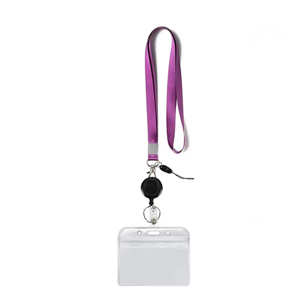 Supplies Key Neck Strap Badge Holder Badge Clip Name Card Holder Badges Set Lanyard Retractable Badge Holder ID Card Holder