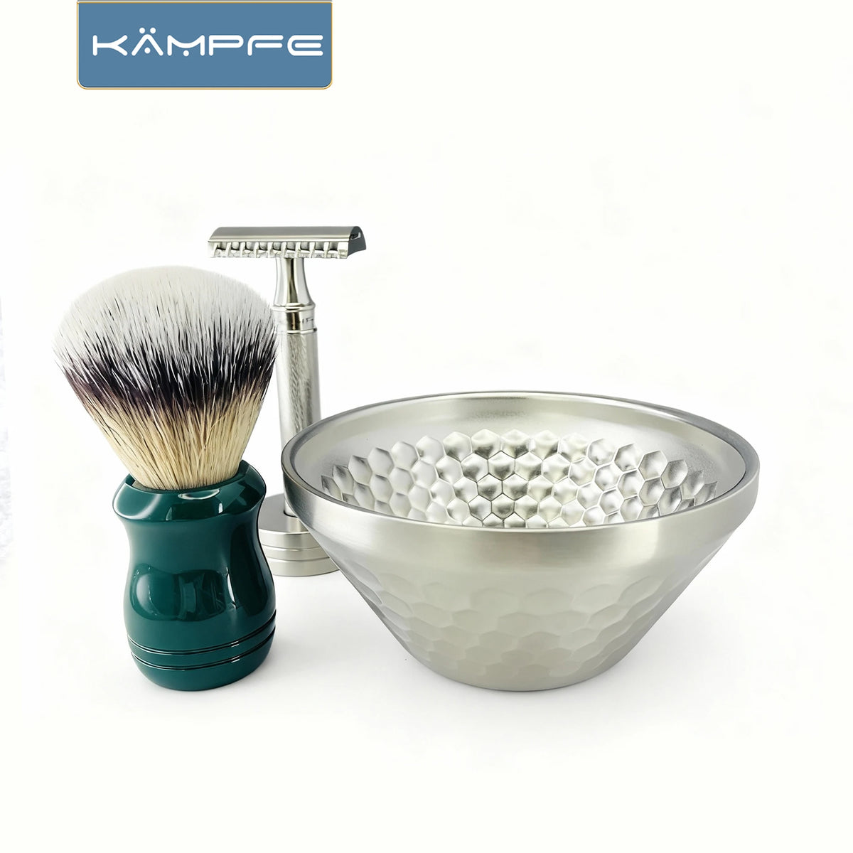 KAMPFE Stainless Steel Shaving Bowl Dual-Use Grooming Bowl for Home & Travel Cleaning Face Shaving Bowl  gifts for men New