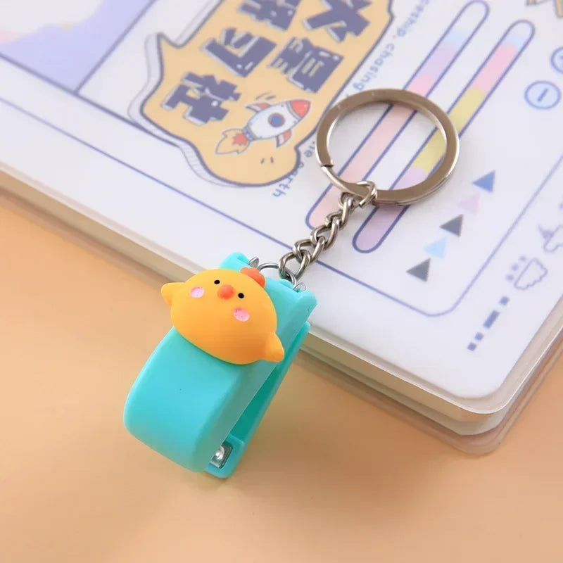 Mini Stapler Keychain - Kawaii Animal Design Portable Stapler for Students & Office