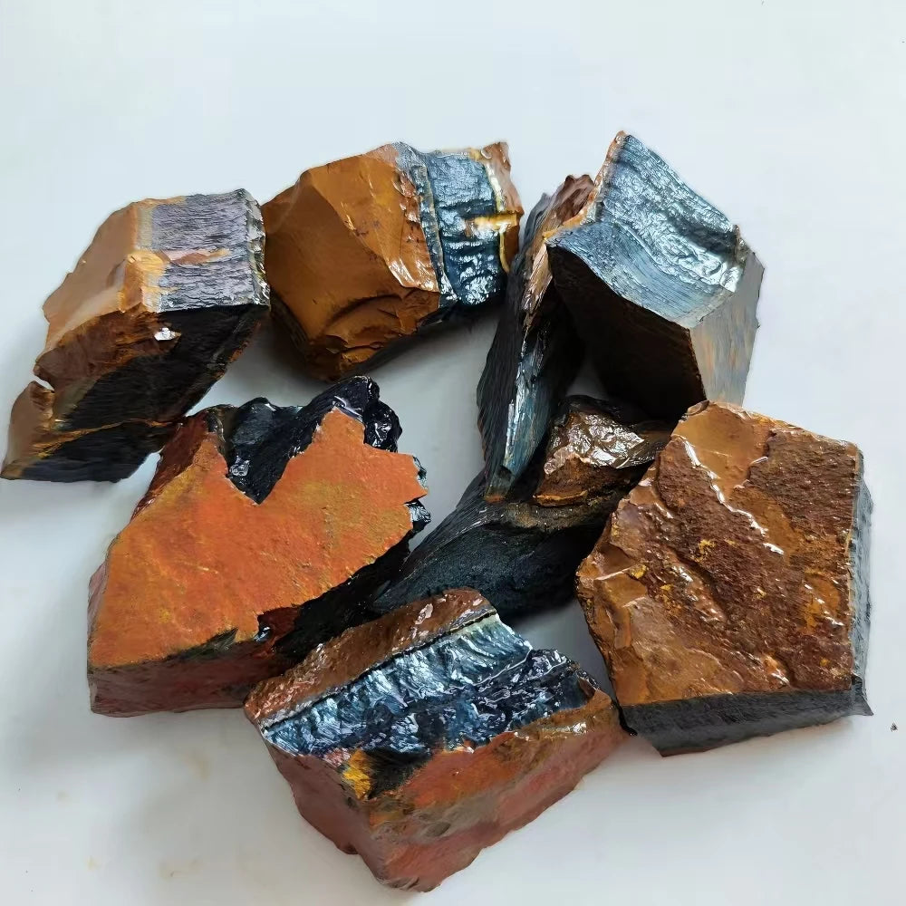 Natural Blue Tiger‘s Eye Stone Unleash the Healing Power within Reiki Healing Home Decoration Stone Mineral Specimens Crystal