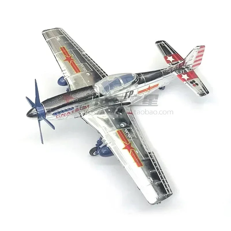 1/48 MUSTANG P-51D Fighter 4D Assemble Model American WWII P51 Airplane Glue-Free 6 Color Separation Quick Imposition Toy