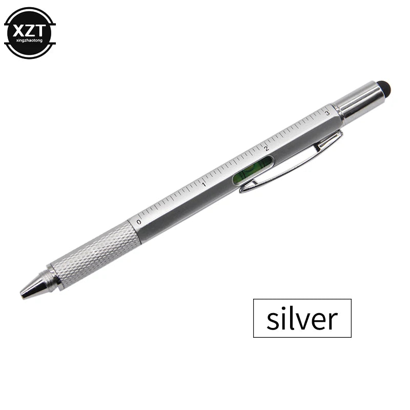 7 in1 Multifunction Screwdriver Ballpoint Pen with Modern Handheld Tool Measure Technical Ruler Touch Screen Stylus Spirit Level