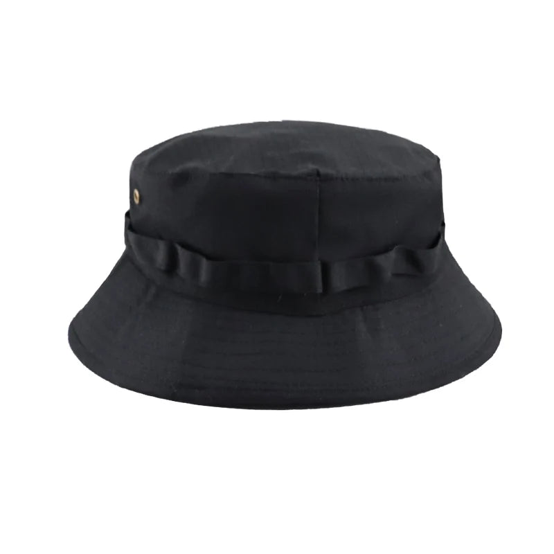 Men's Panama Hat Bucket Hat Tactical Sunscreen Camouflage Outdoor Travel Climbing Fishing Caps Training Beach Men's Hiking Hat