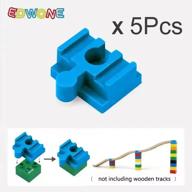 Kids Railway Toys Wooden Train Track Accessories Universal Plastic Blocks Clips Connectors Adapters fit for Brand Wooden Tracks