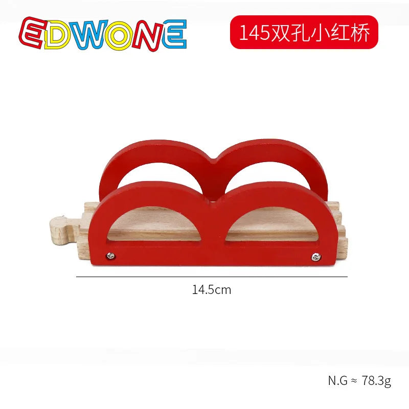 Wooden Train Track Accessories Wood Railway Track Train Station Bridge Tunnel Compatible All Brands Wooden Track Toys