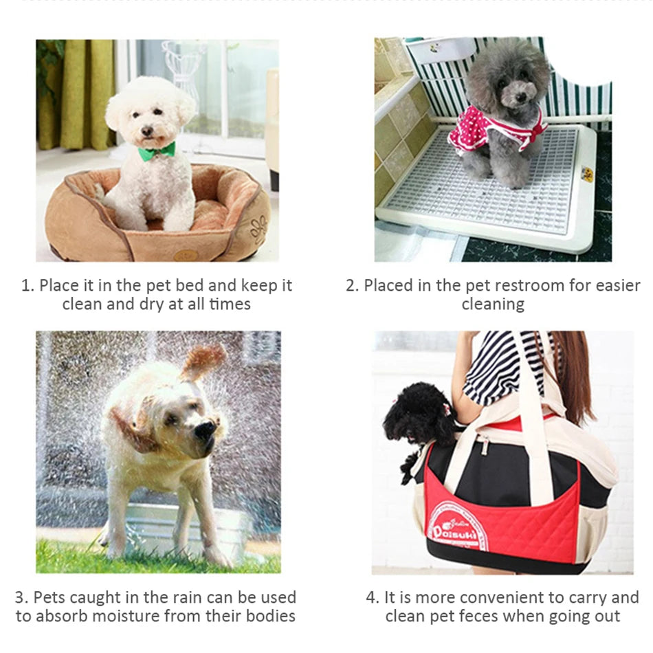 20 To 100PCS Super Absorbent Pet Diapers For Dogs Training Pee Pads Disposable Healthy Nappy Mat For Cats Dog Quick-dry Surface